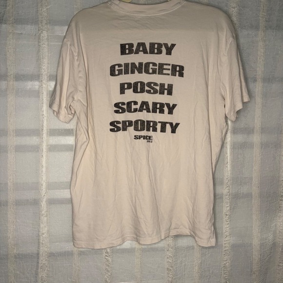 Abercrombie & Fitch Spice Girls Graphic Tee Women S Cream Excellent Oversized - Picture 2 of 6